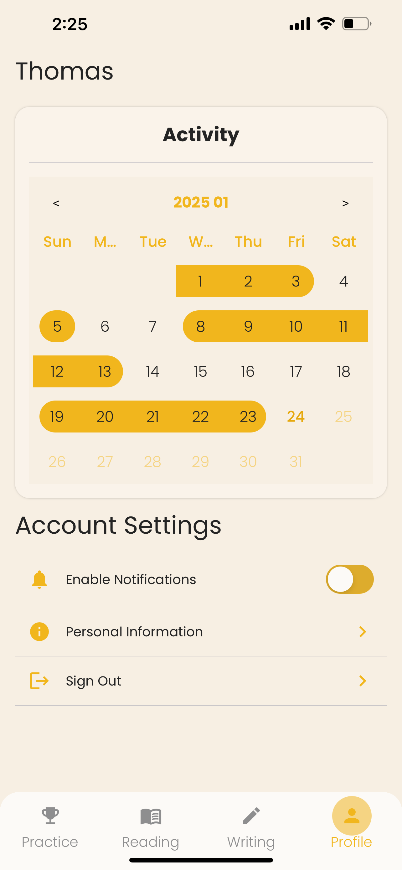 Audio Recording Screen